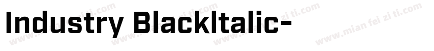 Industry Blackltalic字体转换